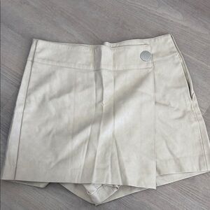 Zara Cream leather Skort